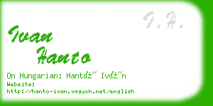 ivan hanto business card